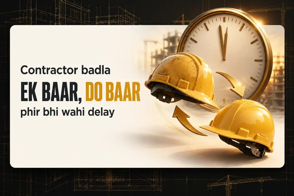 Contractor badla ek baar do baar phir bhi wahi delay
