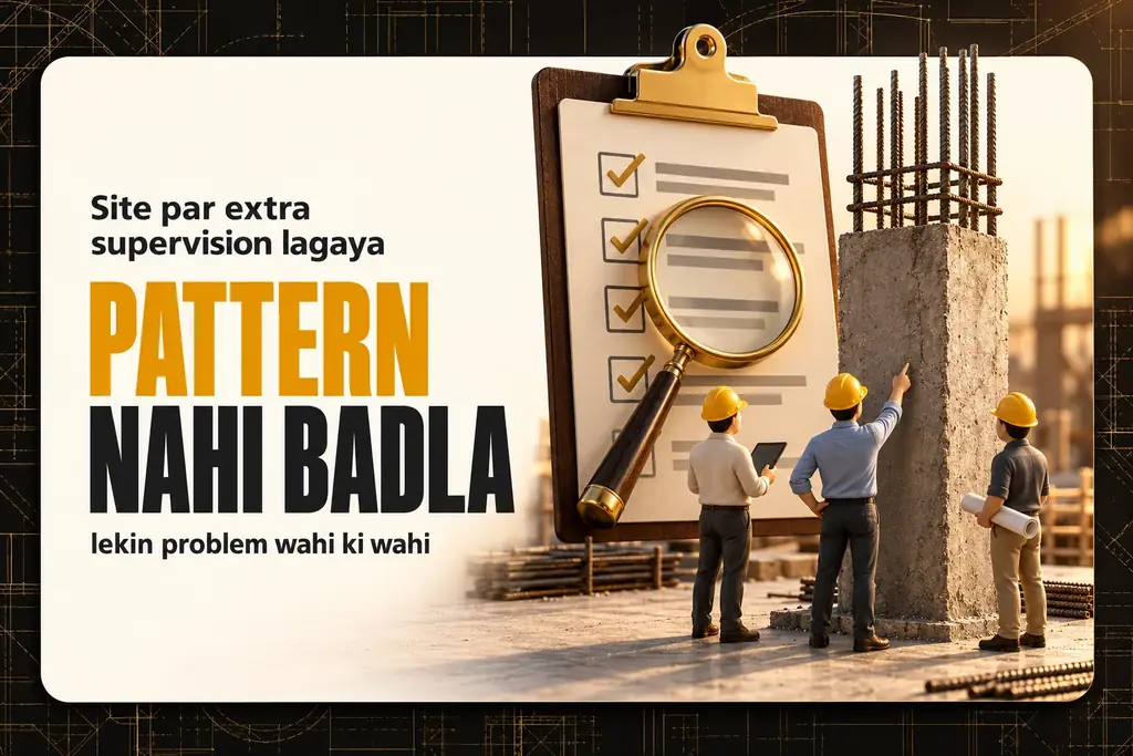 Site par extra supervision lagaya, pattern nahi badla