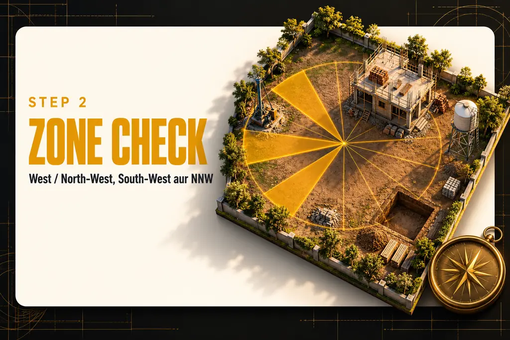 Step 2: Zone check, West / North-West, South-West aur NNW
