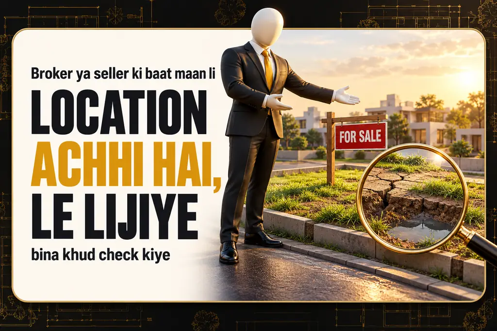 Broker ya seller ki baat maan li — location achhi hai, le lijiye
