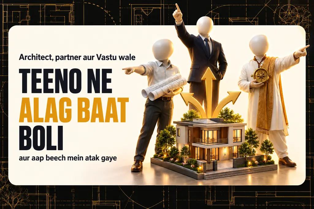 Architect, partner aur Vastu wale — teeno se raay li, teeno ne alag baat boli