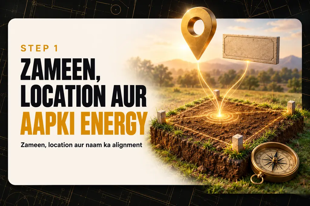 Step 1: Zameen, location aur aapki energy