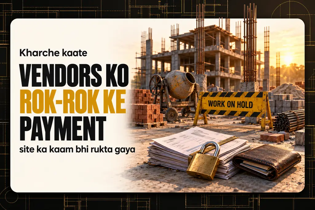 Kharche kaate, vendors ko rok-rok ke payment kiya