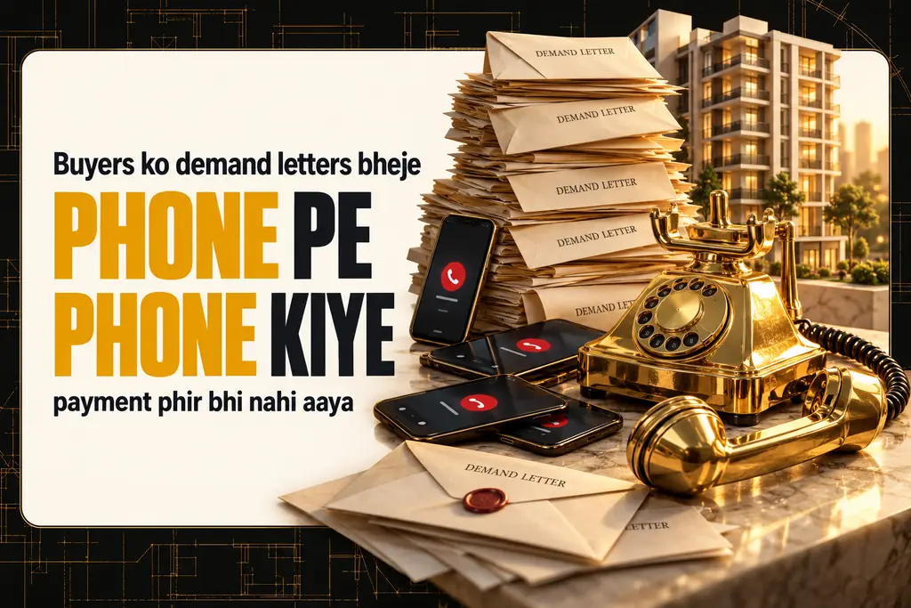 Buyers ko demand letters bheje, phone pe phone kiye